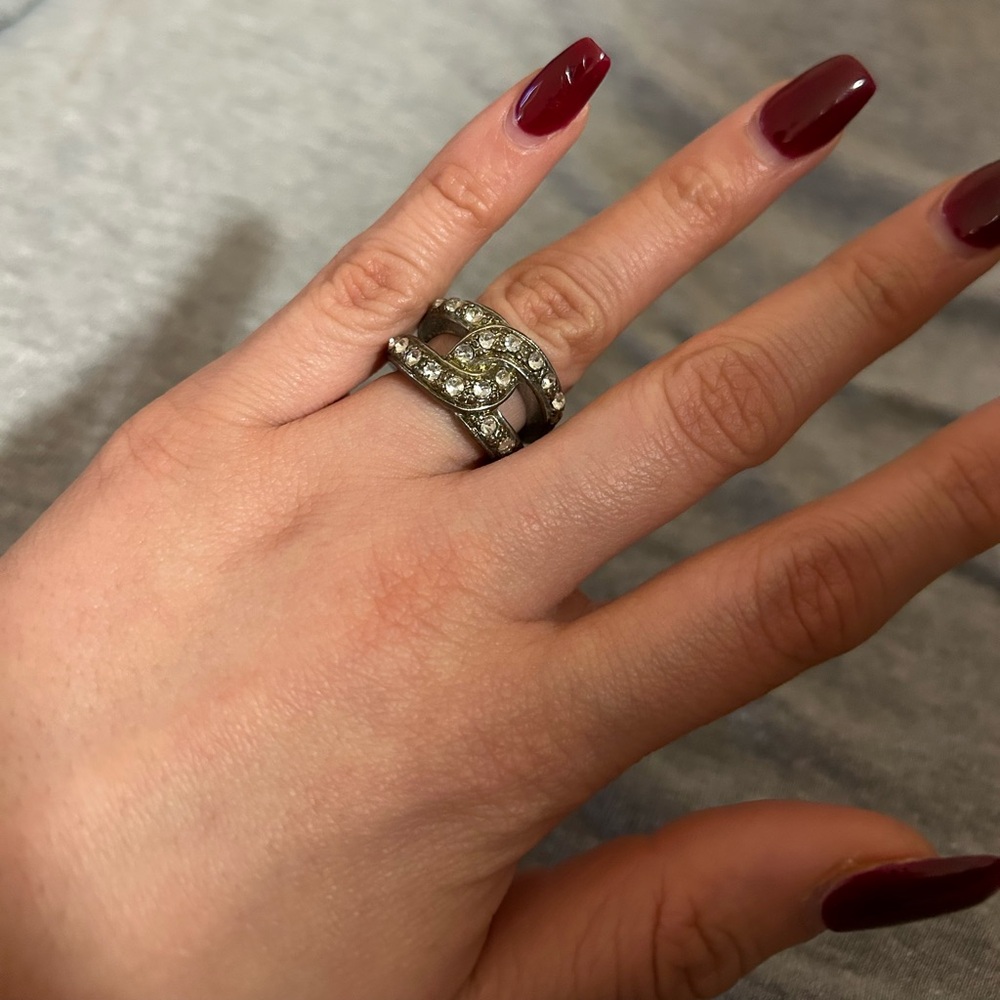 Silver Rhinestone Ring - Picture 3 of 3